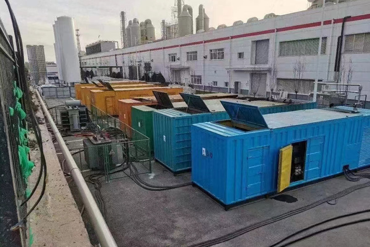大城发电机租赁施工现场